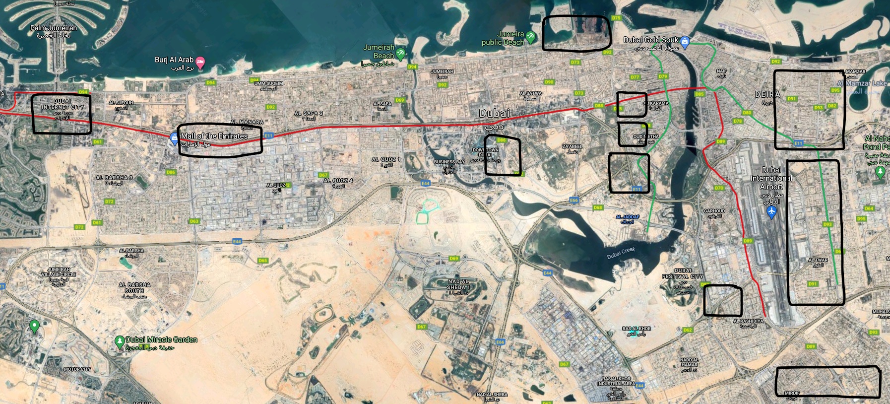 Dubai's Map